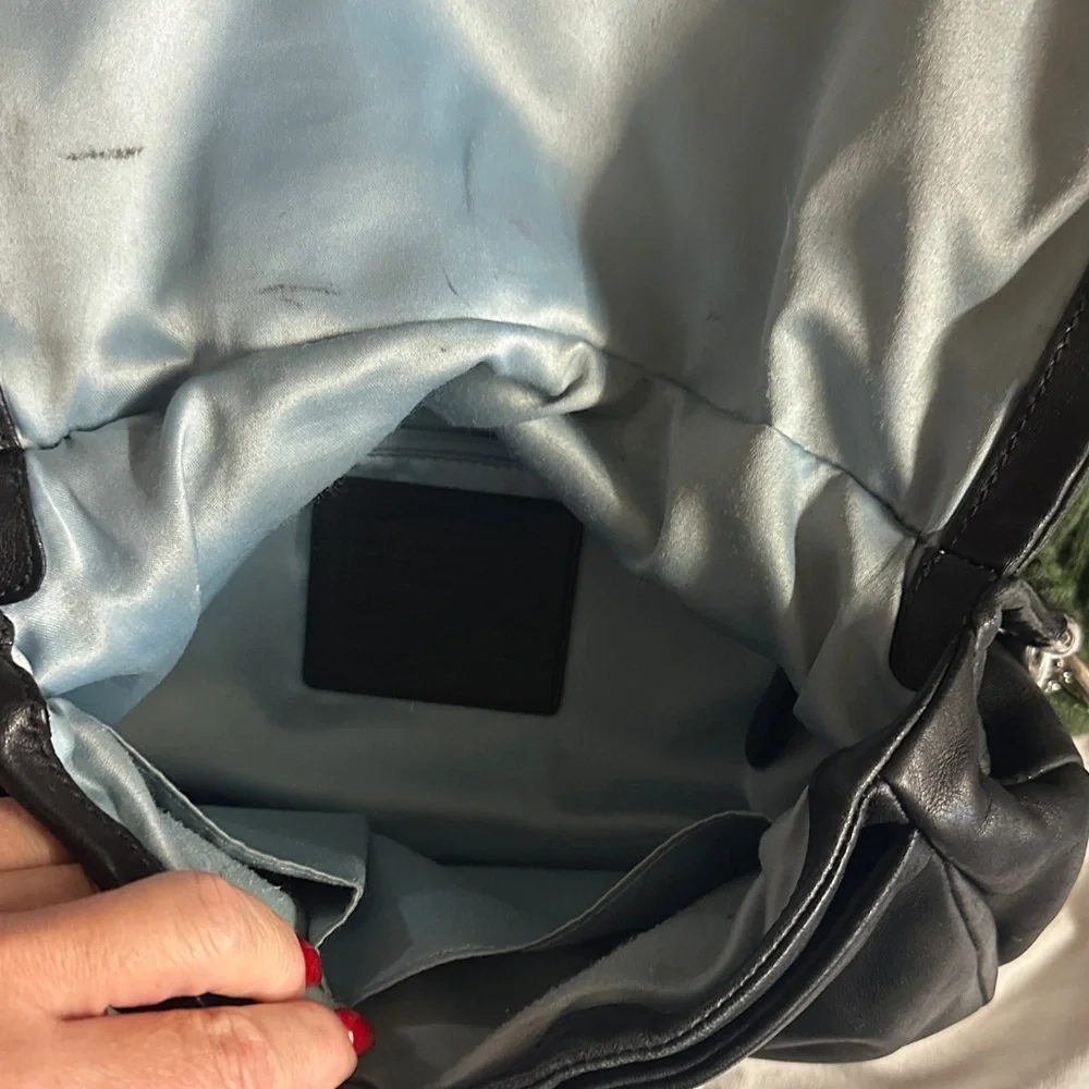 Coach Black Leather Flap Shoulder Bag - Picture 6 of 7